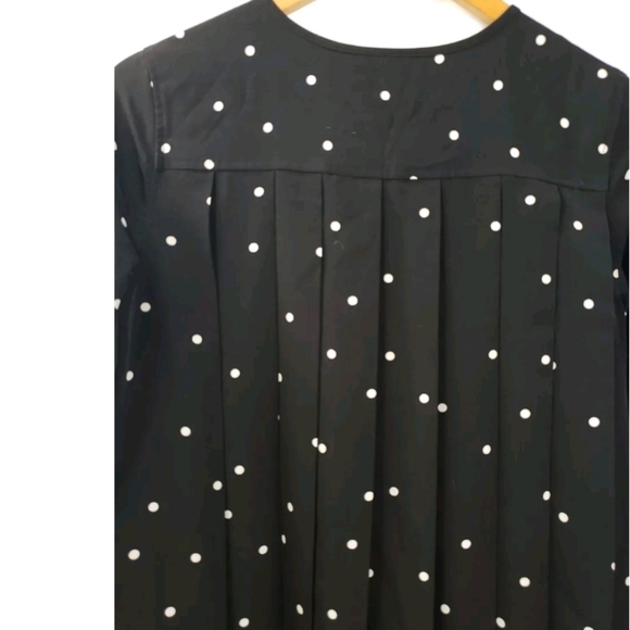 Who What Wear Shirt Dress Polka Dot Large Black White Oversized Long Sleeve - Picture 5 of 14